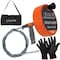 Drainx Heavy-Duty-Steel Pro Drum Drain Auger, 25 Ft., with Work Gloves and Carrying Pouch EHX1-1010 - alternate 3